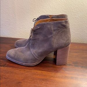 FRANCO SARTOwomen’s sz12 Suede Lace/Zipper booties